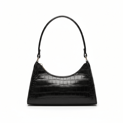 Bolsa Feminina de Ombro Textura Croco Modelo Rouge