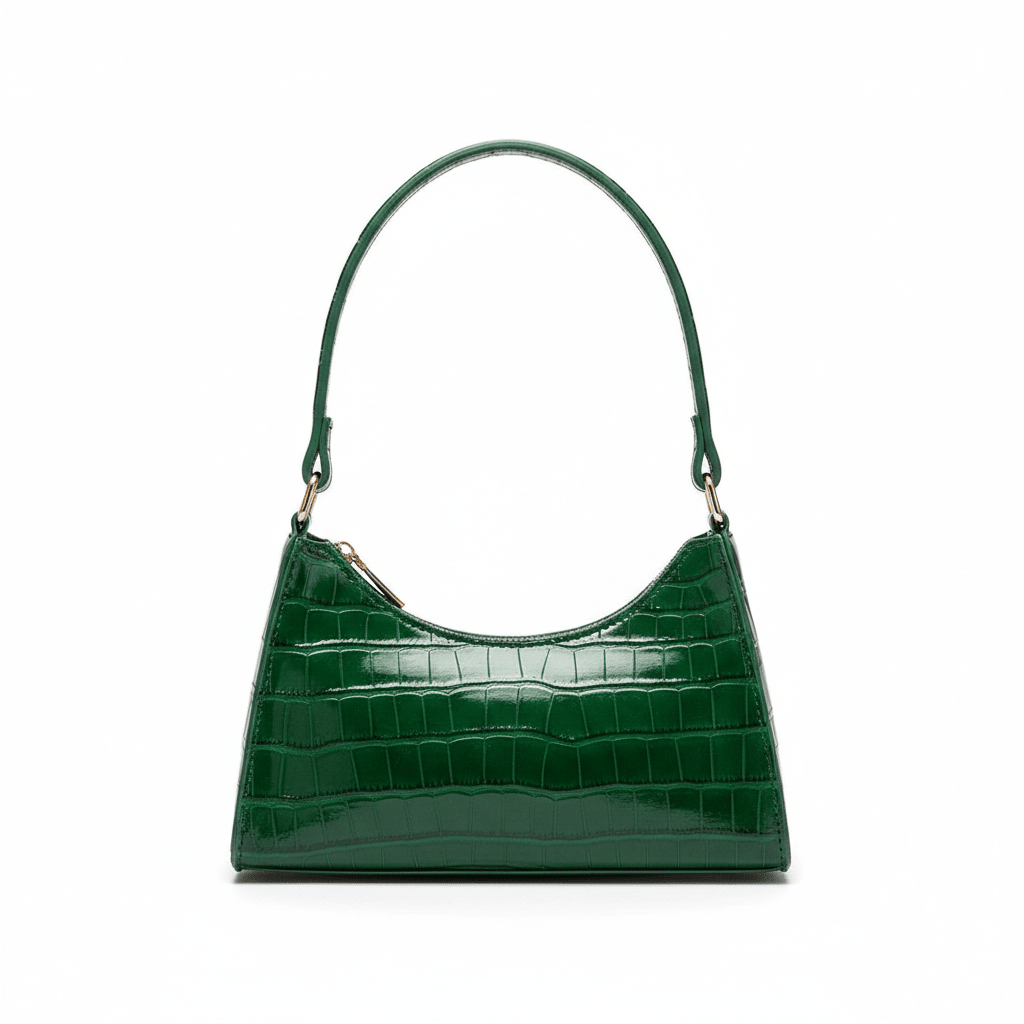 Bolsa Feminina de Ombro Textura Croco Modelo Rouge
