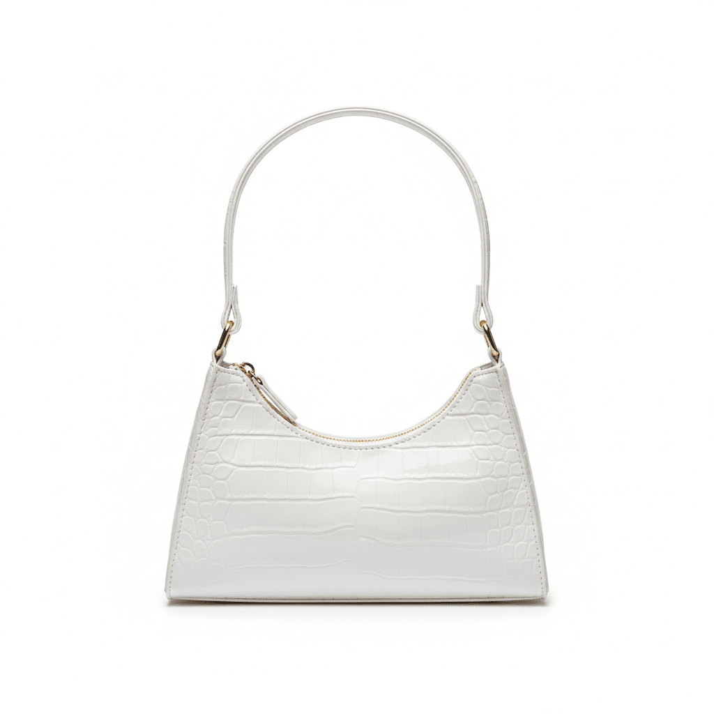 Bolsa Feminina de Ombro Textura Croco Modelo Rouge