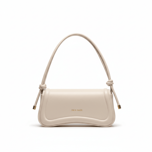 Bolsa Feminina de Ombro Minimalista e Alça com Nós Modelo Élégance Noire