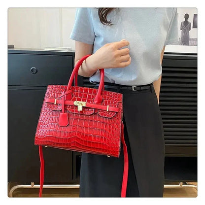 Bolso de Mujer en Piel Sintética Textura Cocodrilo Modelo Blinkin